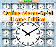 Online Memo-Spiel Home Edition "Uhrzeit" (Max. 70 aus 144 Bildpaaren)
