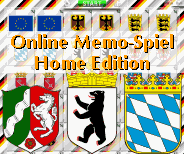 Online Memo-Spiel Home Edition "Wappen und Flaggen" (18 Bildpaare)