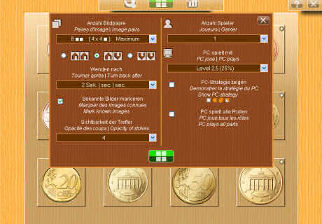 Online Memo-Spiel Home Edition "Euromünzen"